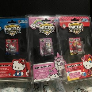 Hello Kitty Micro Figures Set - Blue, Pink, Red